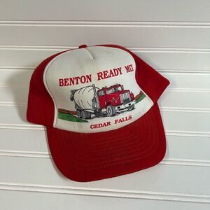 Benton Ready Mix Cedar Falls Iowa San Sun Hat Cap Trucker Concrete